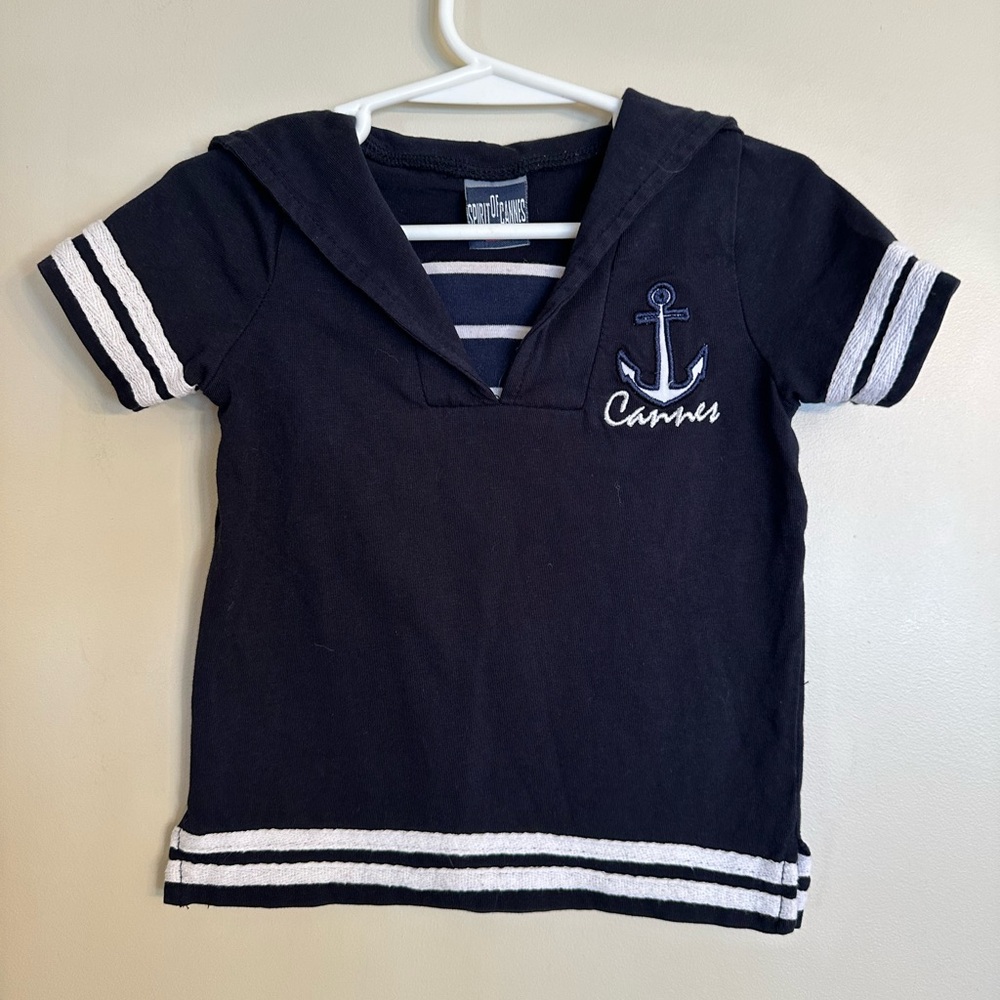 Spirit of Cannes Navy Sailor Cotton Cannes Shirt - toddler 2